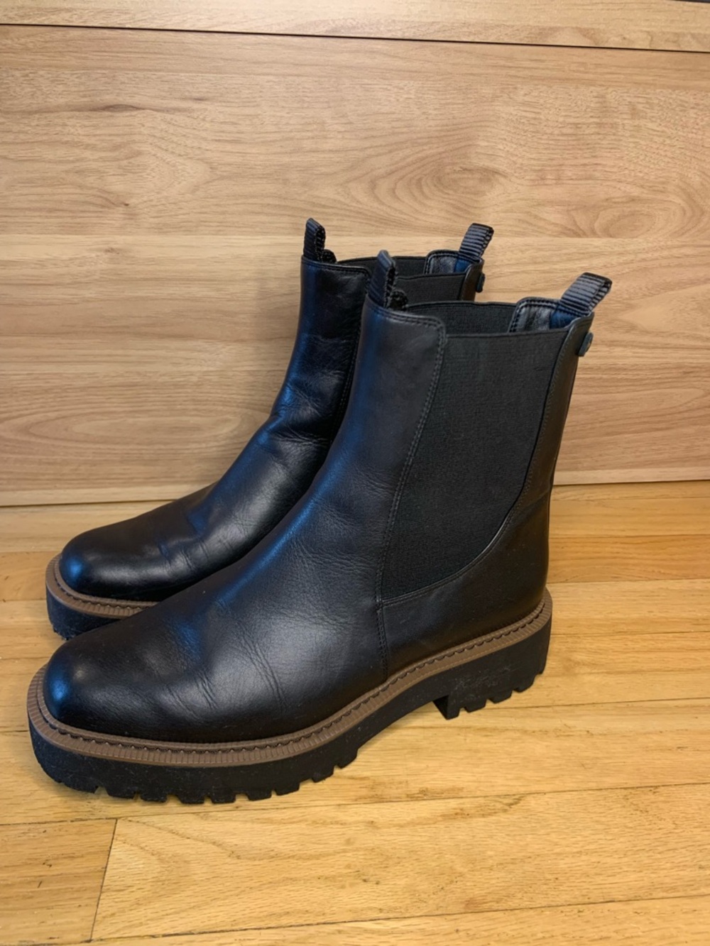 Sam Edelman Laguna Women's Black Leather Waterproof Chelsea Boots - Size 11